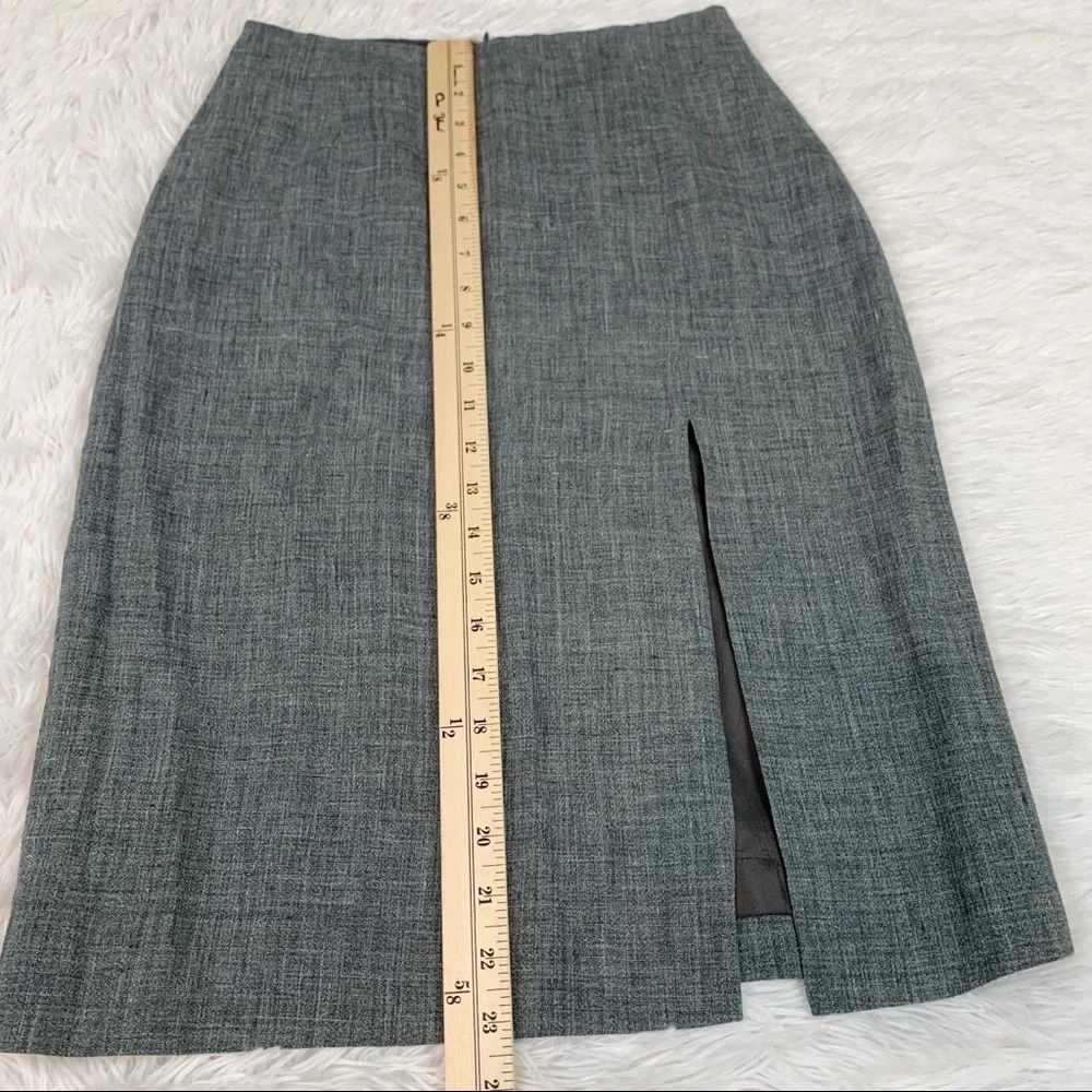 Michael Kors slit-front pencil‎ Skirt knee length in gray Made in Italy